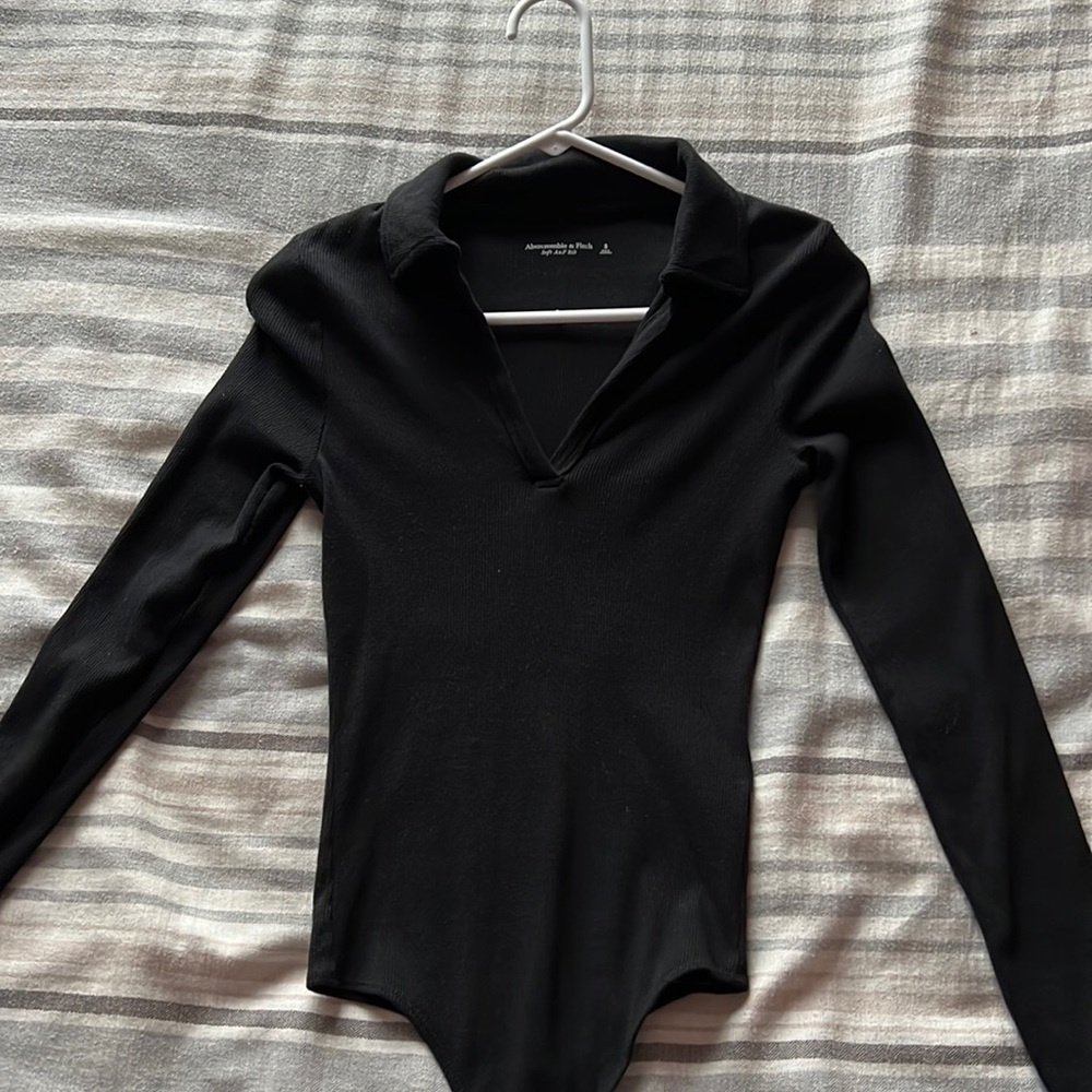 Abercrombie Soft A&F Rib Collar Bodysuit